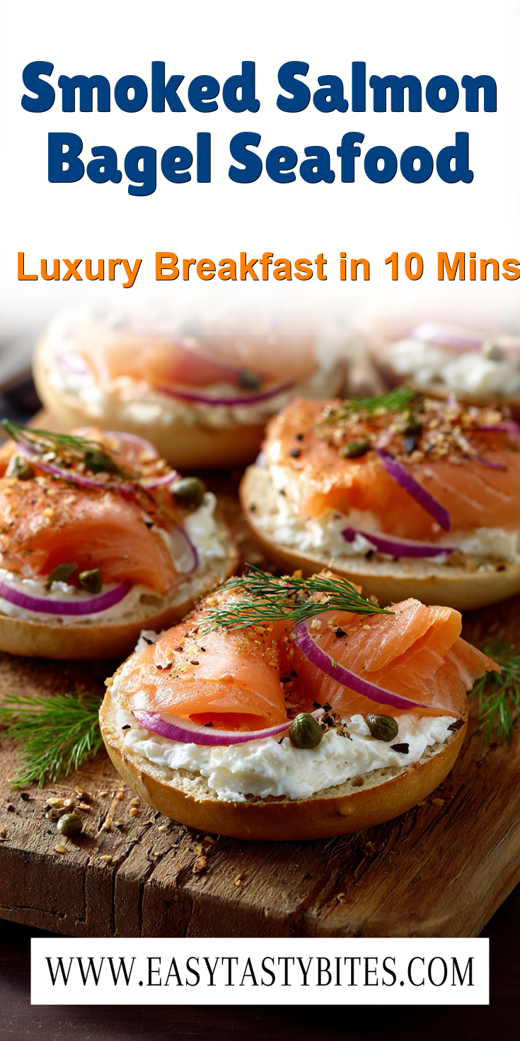 Smoked Salmon Bagel Seafood served warm with cozy spices