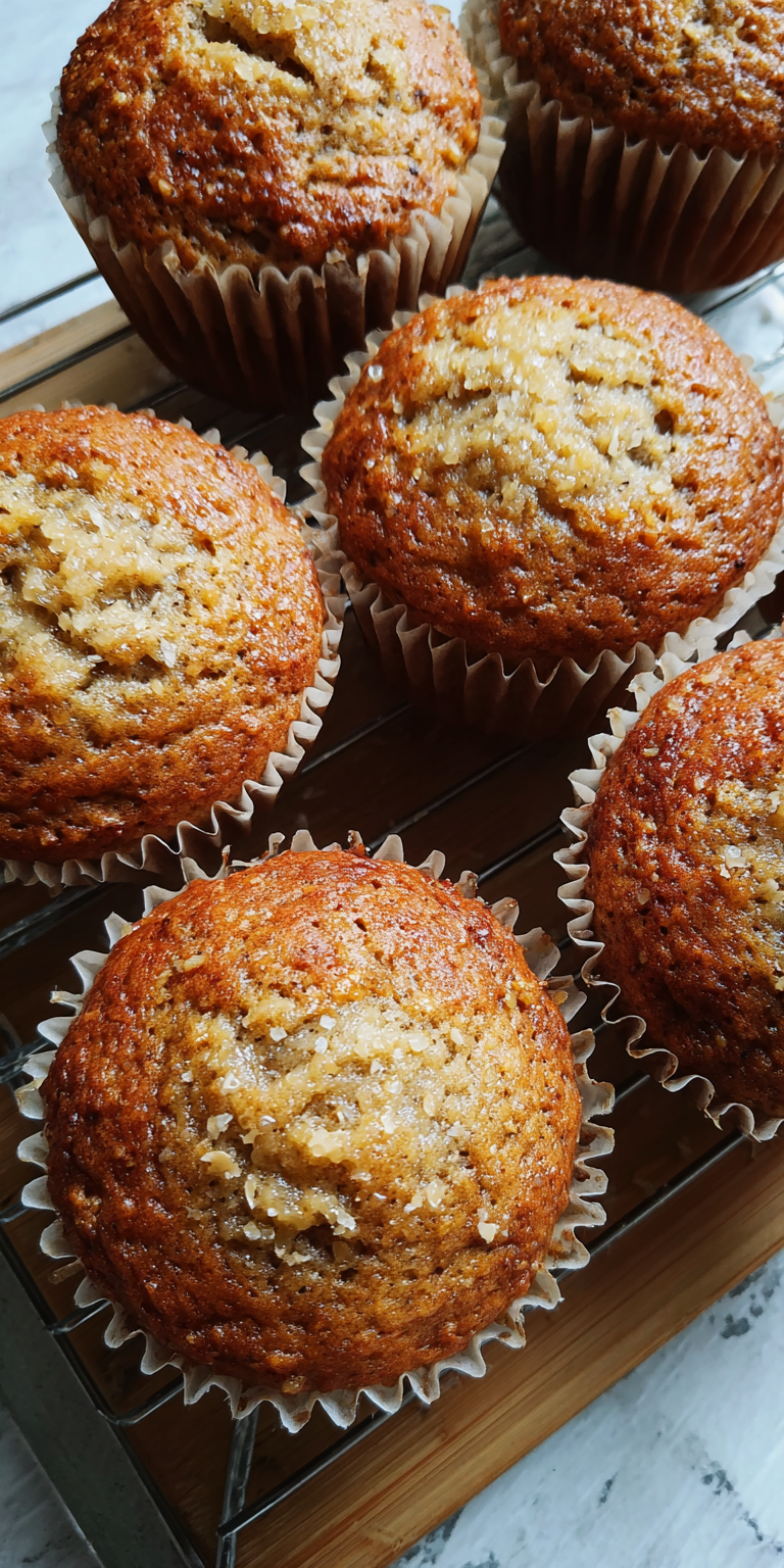 Sourdough Discard Banana Muffins served warm with cozy spices