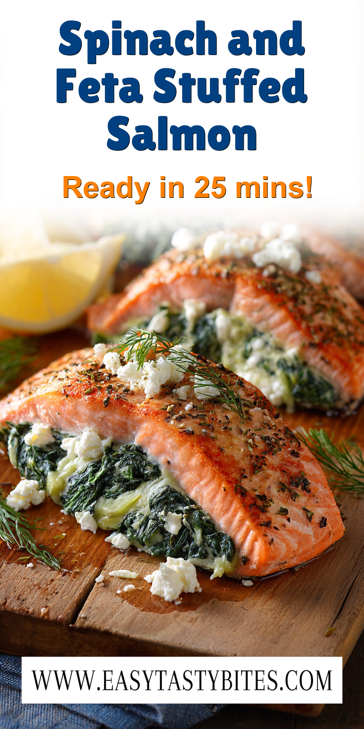 Spinach and Feta Stuffed Salmon served warm with cozy spices