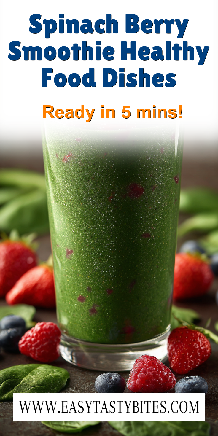 Spinach Berry Smoothie Healthy Food Dishes served warm with cozy spices