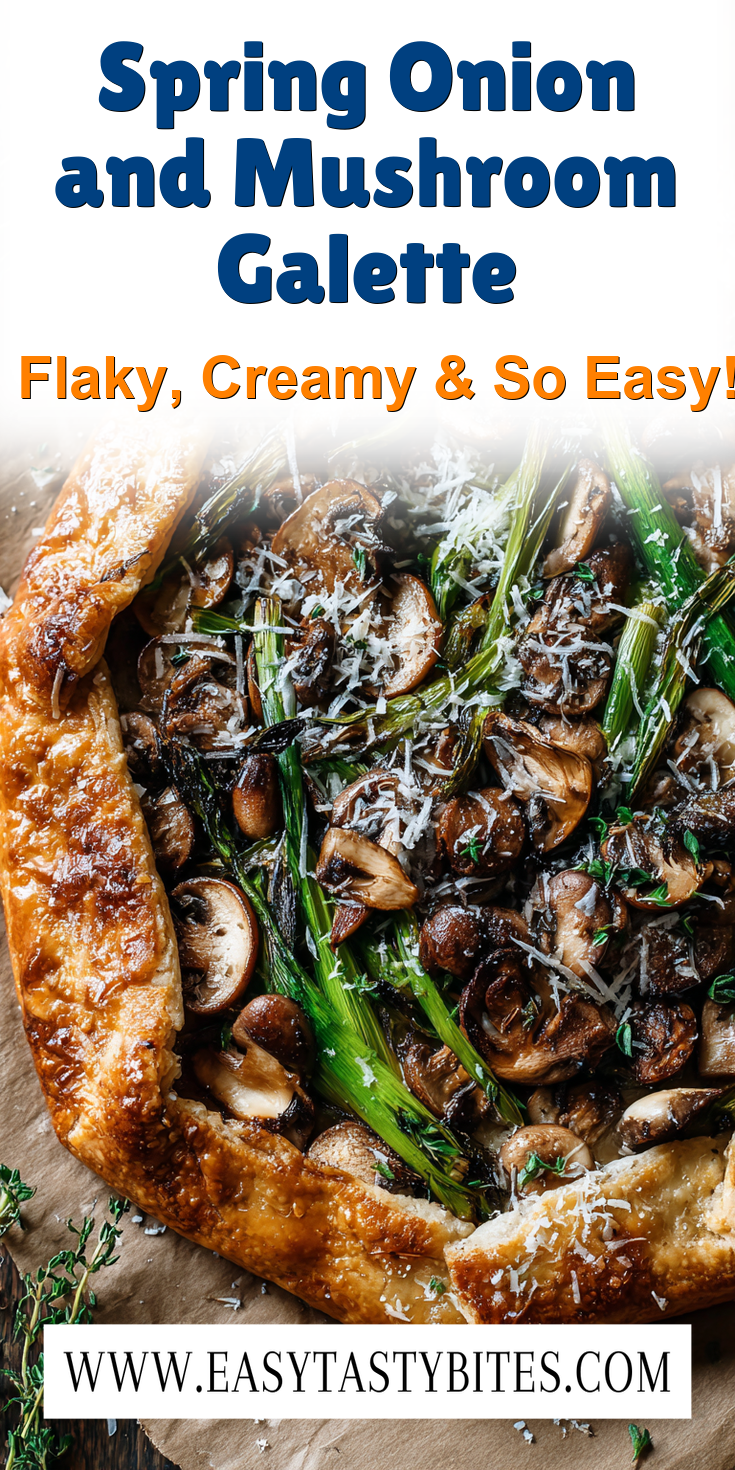 Spring Onion and Mushroom Galette served warm with cozy spices