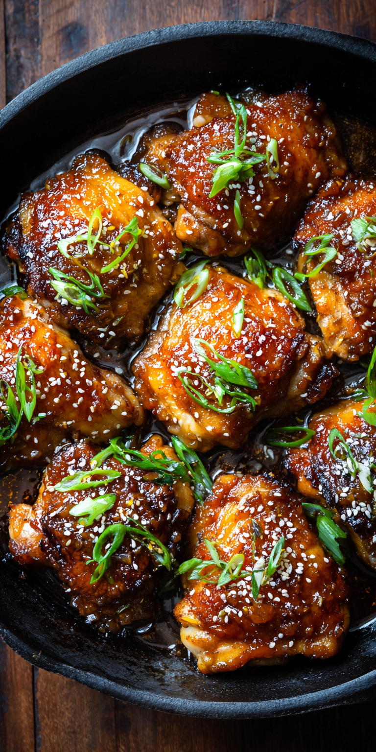 Sticky Apricot Chicken Thighs served warm with cozy spices