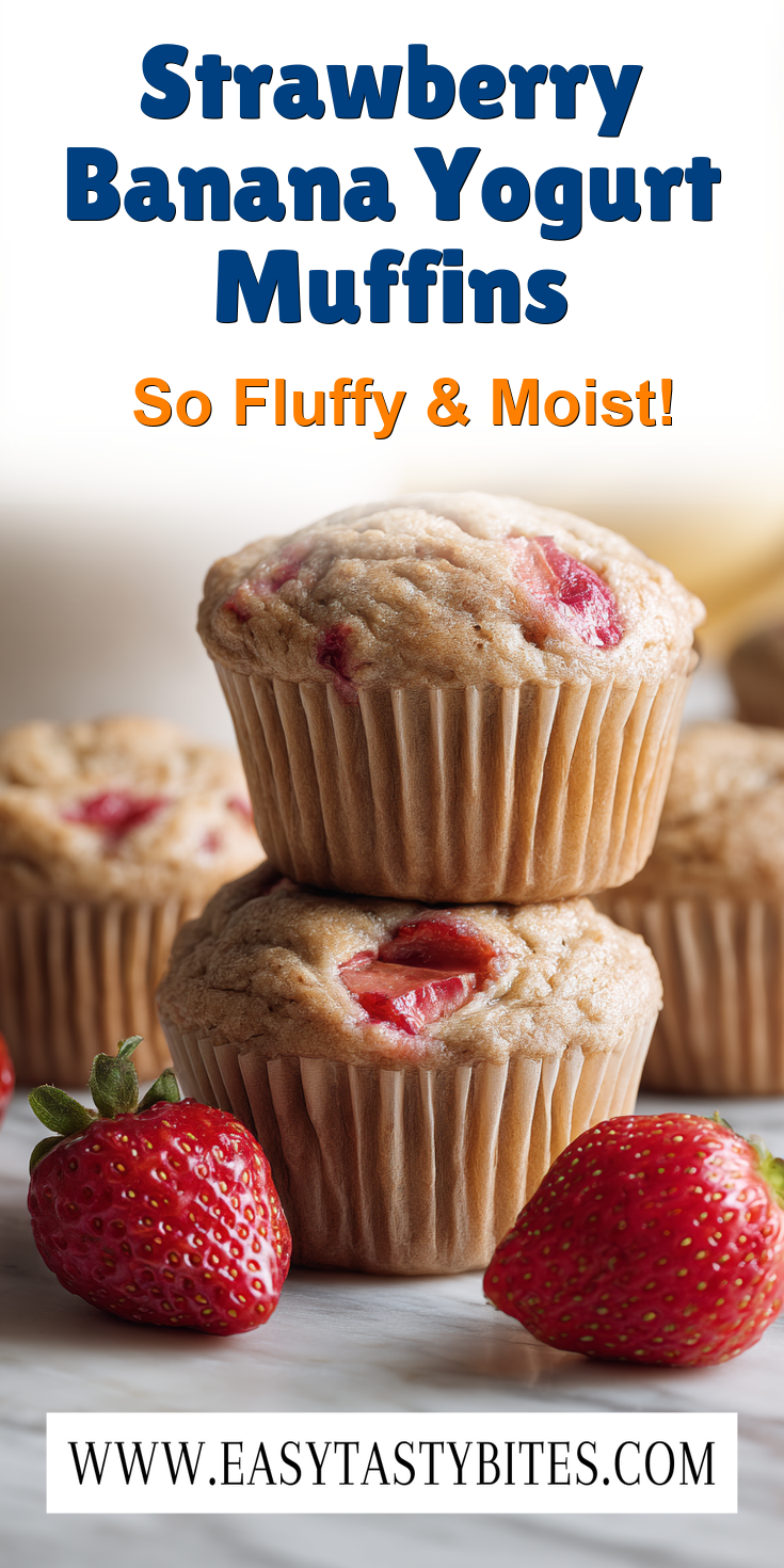 Strawberry Banana Yogurt Muffins served warm with cozy spices