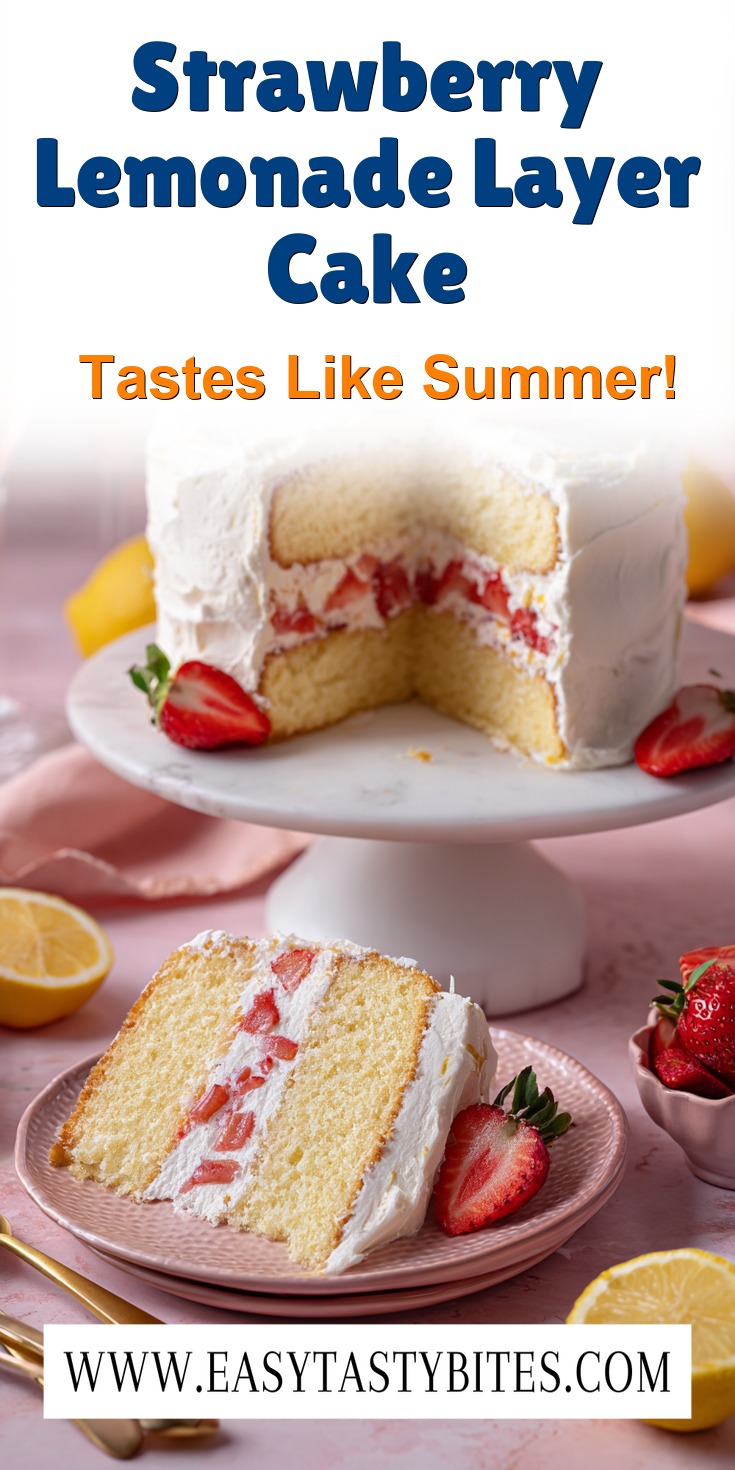 Strawberry Lemonade Layer Cake served warm with cozy spices
