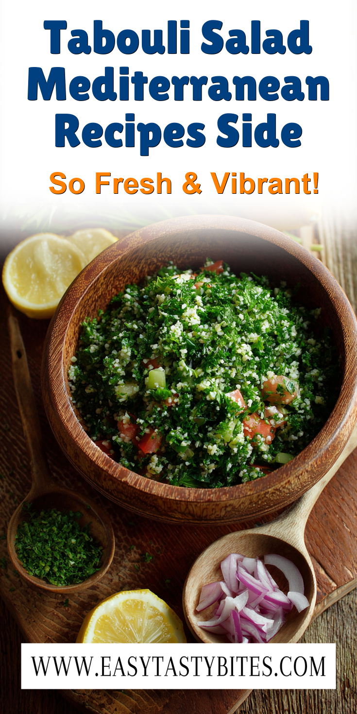 Tabouli Salad Mediterranean Recipes Side served warm with cozy spices