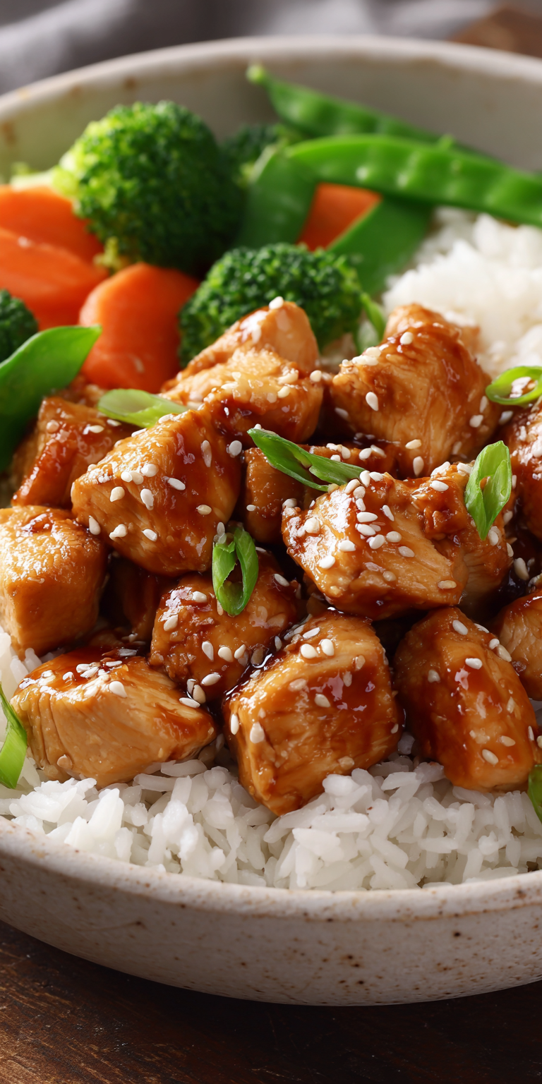 Teriyaki Chicken and Rice Bowl served warm with cozy spices