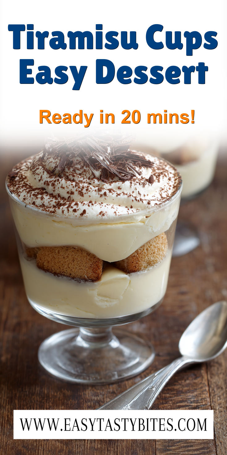 Tiramisu Cups Easy Dessert served warm with cozy spices