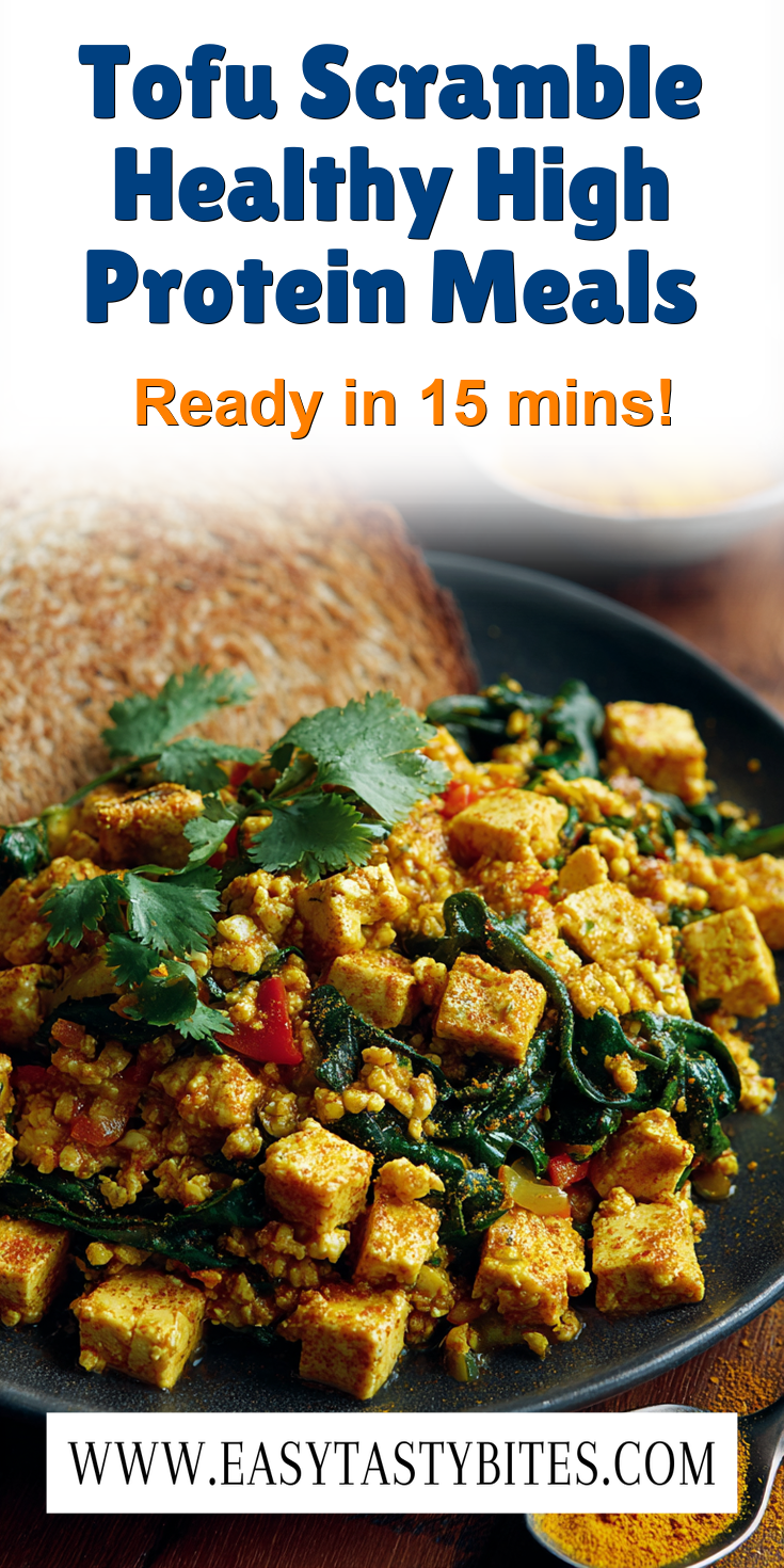 Tofu Scramble Healthy High Protein Meals served warm with cozy spices