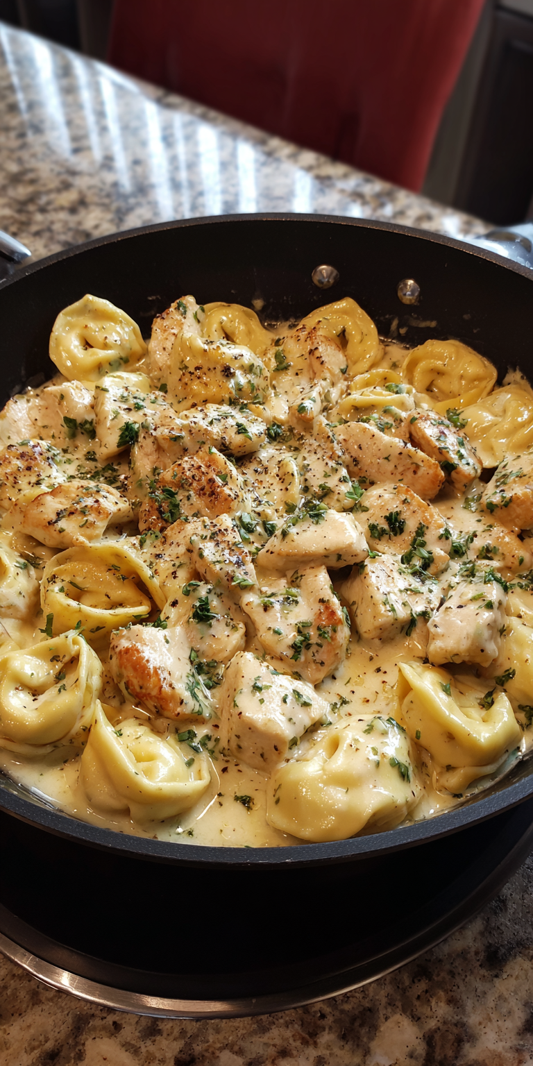 Tortellini with Creamy Sauce served warm with gentle spices and a cozy aroma