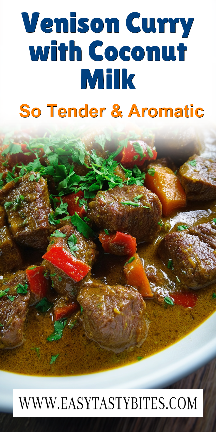 Venison Curry with Coconut Milk served warm with cozy spices