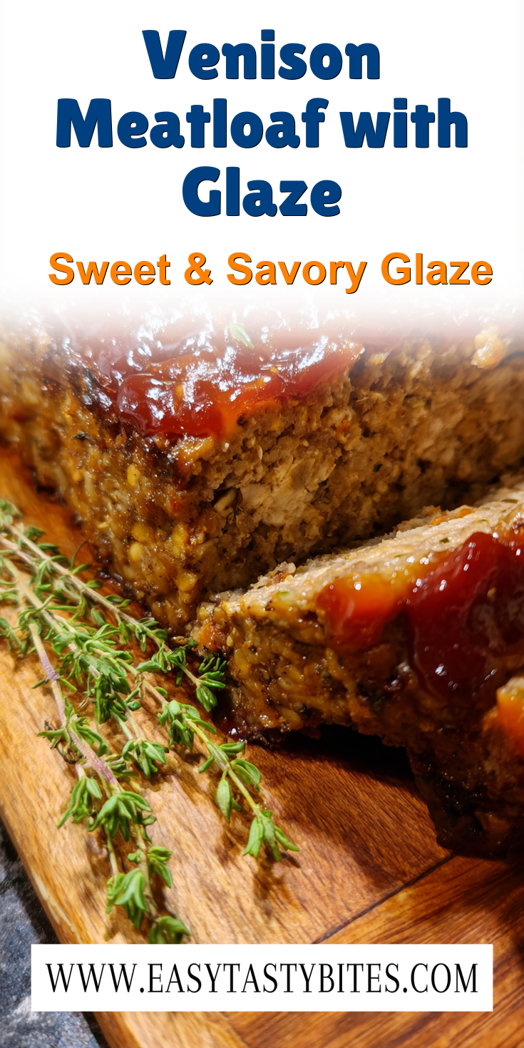 Venison Meatloaf with Glaze served warm with cozy spices