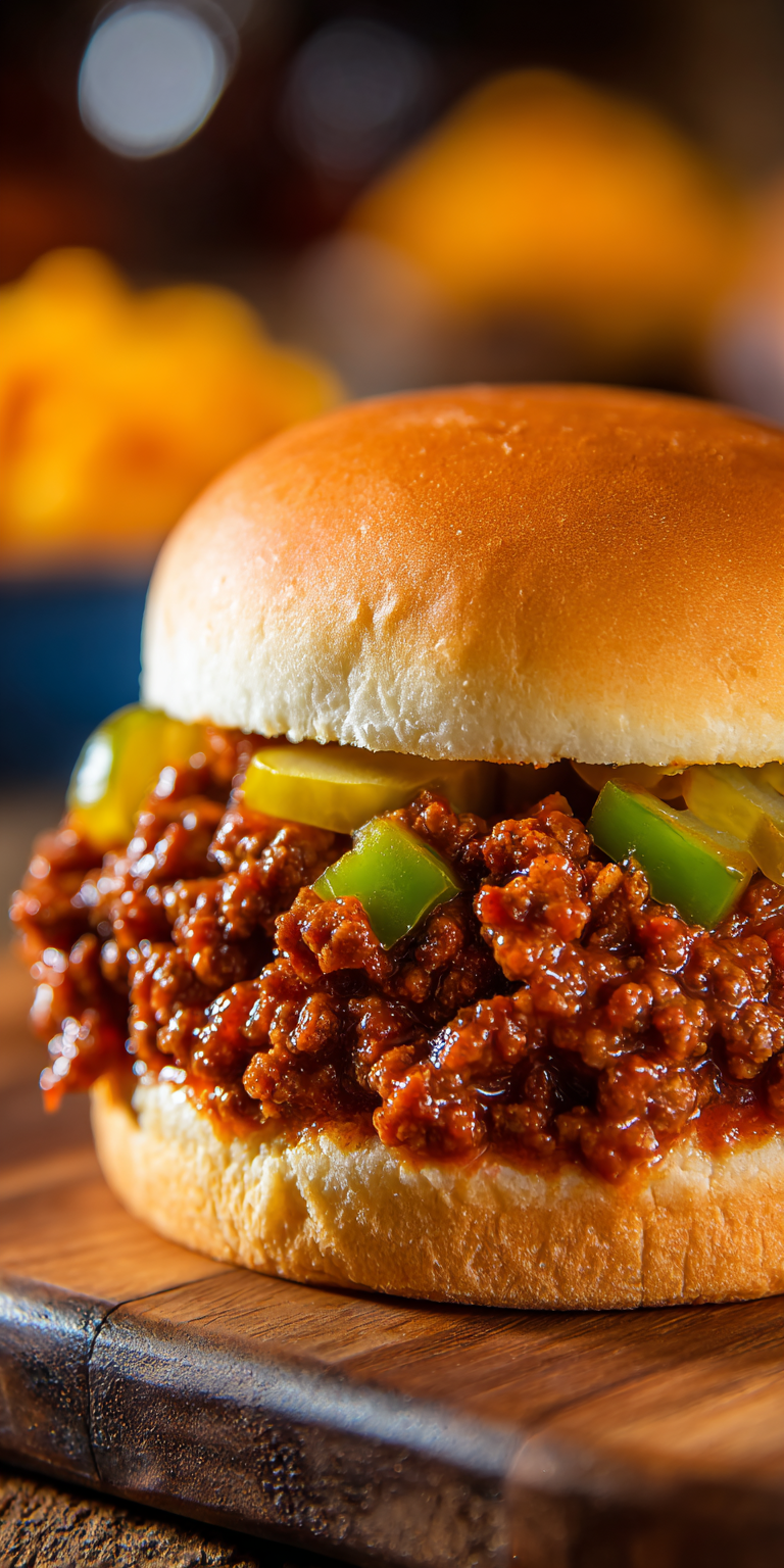 Venison Sloppy Joes Sandwich served warm with cozy spices