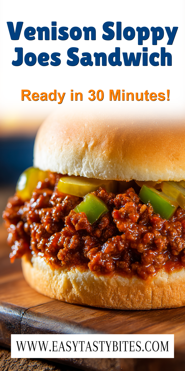 Venison Sloppy Joes Sandwich served warm with cozy spices