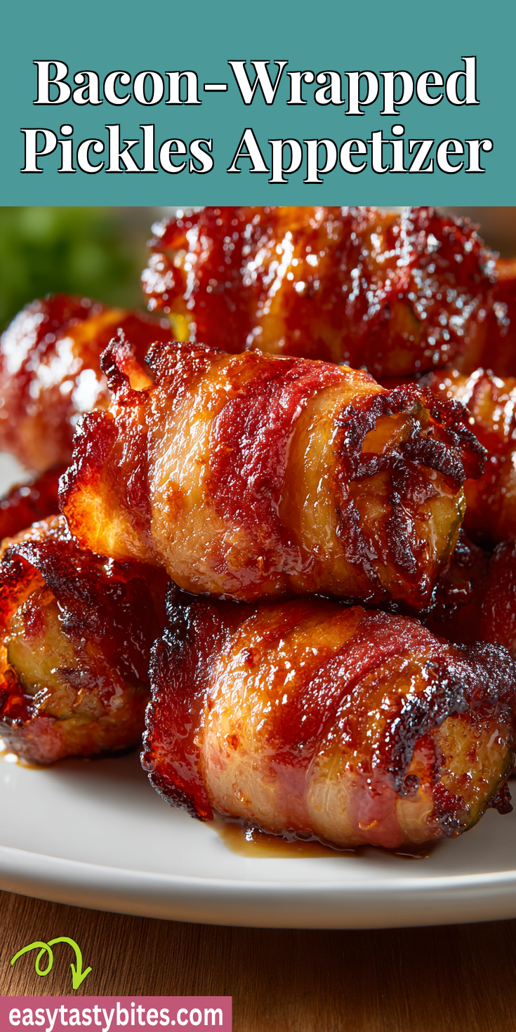 Bacon-Wrapped Pickles Appetizer served warm with cozy spices