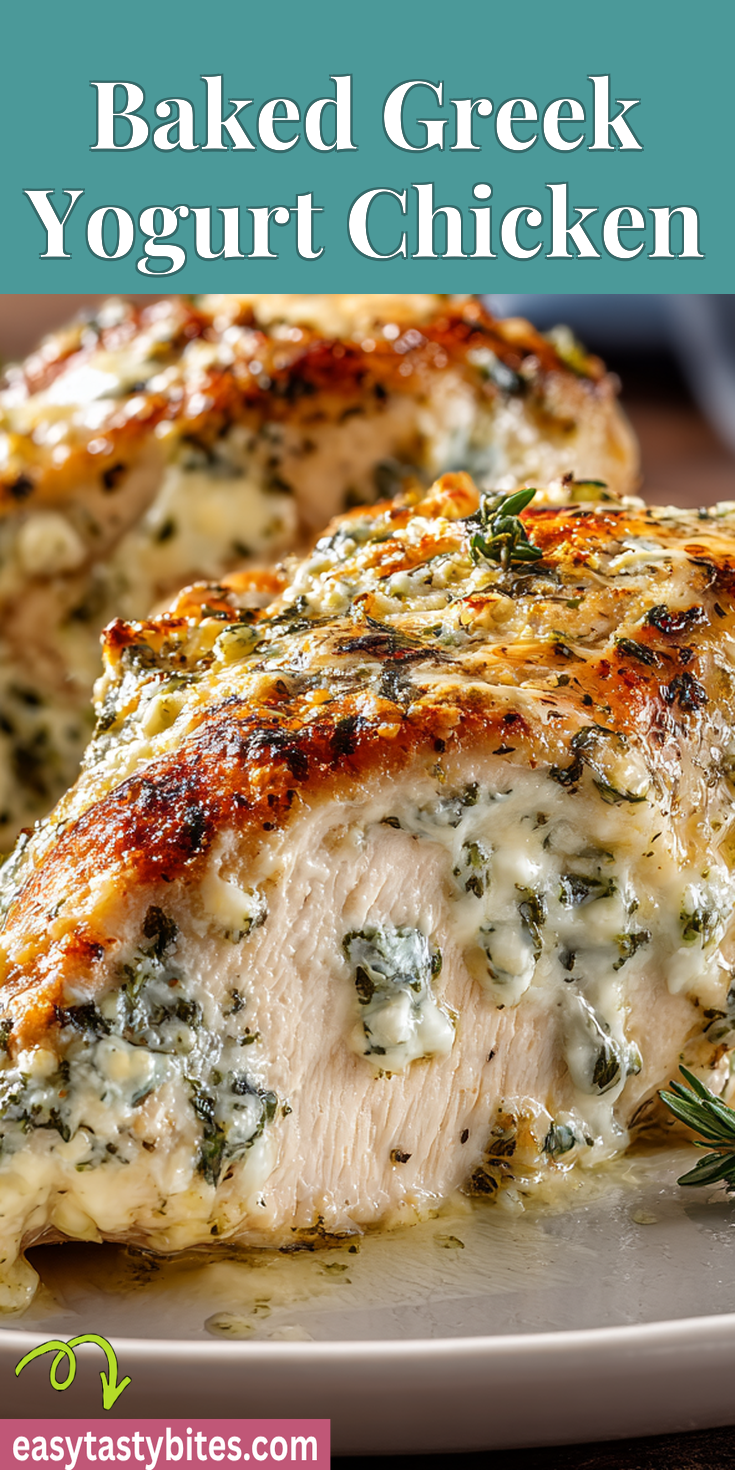 Baked Greek Yogurt Chicken served warm with cozy spices