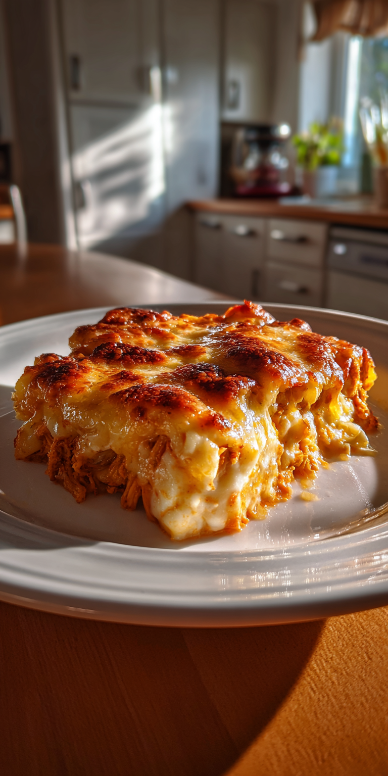 Buffalo Chicken Cheese Bake served warm with cozy spices