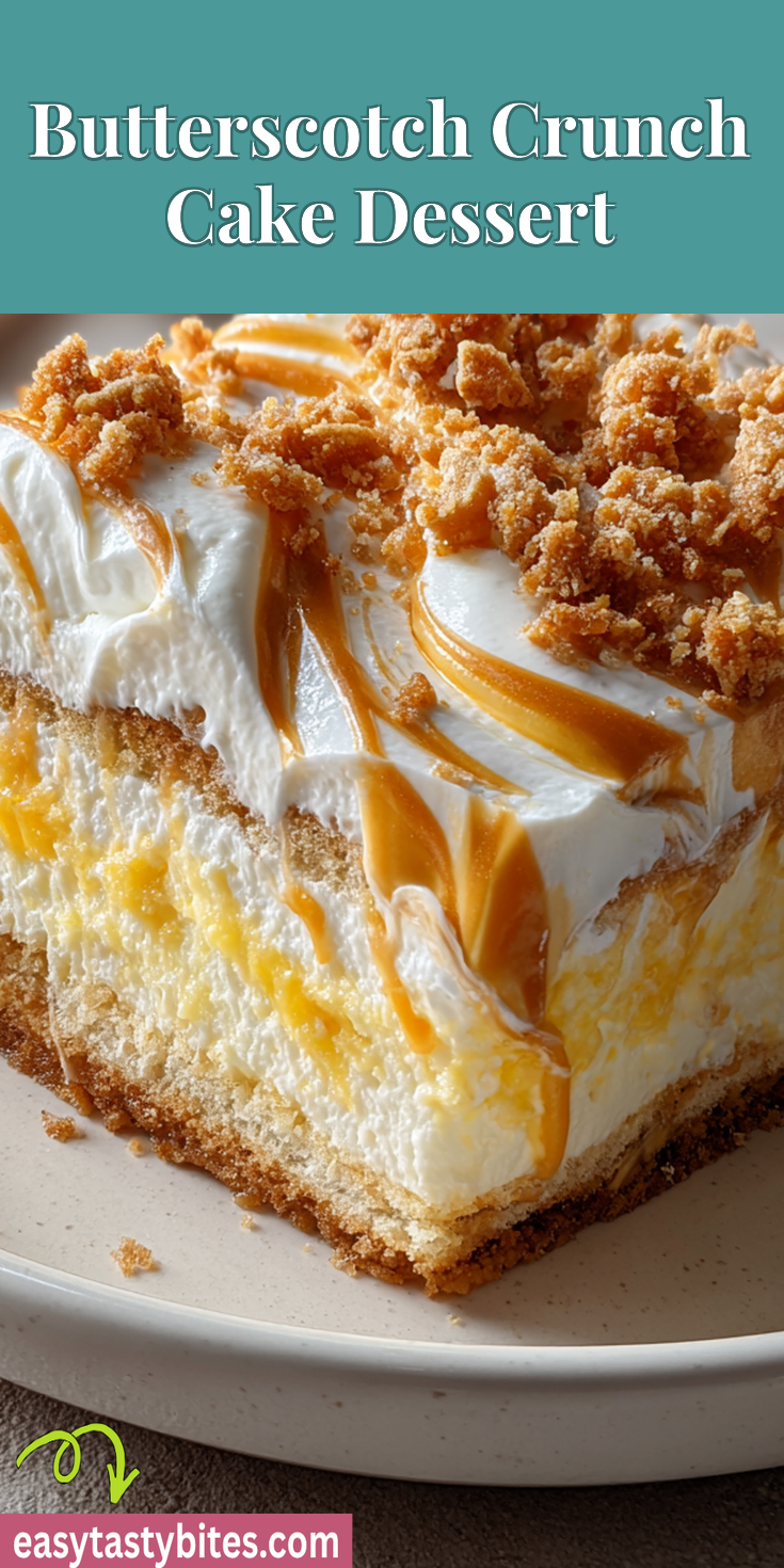 Butterscotch Crunch Cake Dessert served warm with cozy spices
