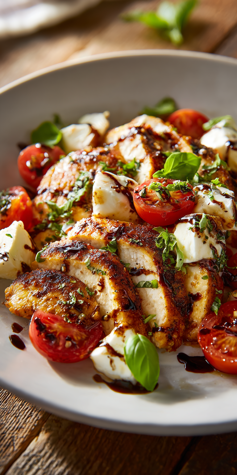 Caprese Chicken Bowl served warm with cozy spices