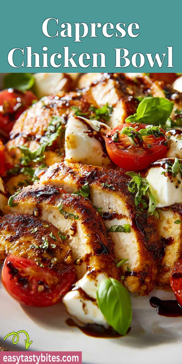 Caprese Chicken Bowl served warm with cozy spices