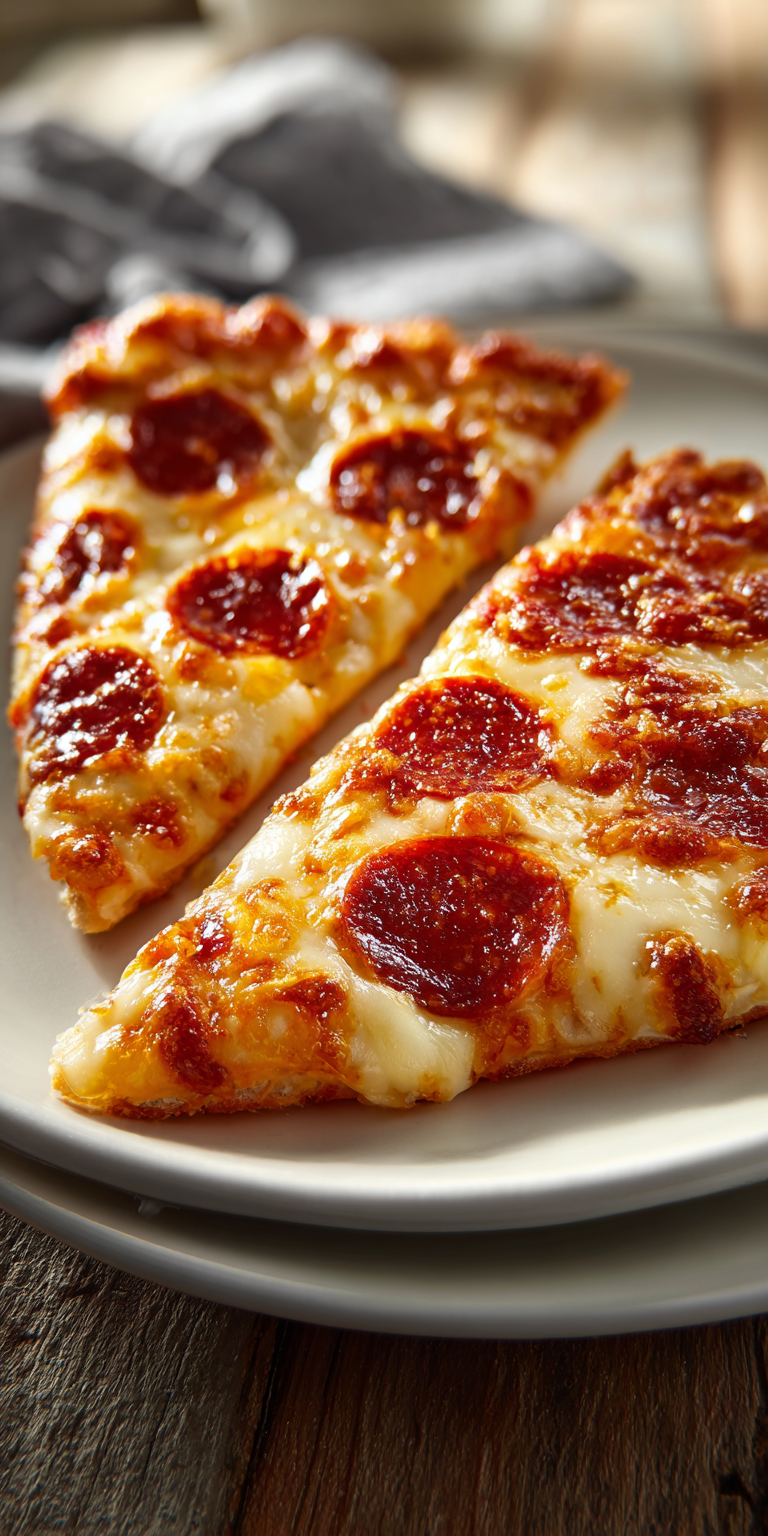 Chicken Crust Pizza Pepperoni served warm with cozy spices