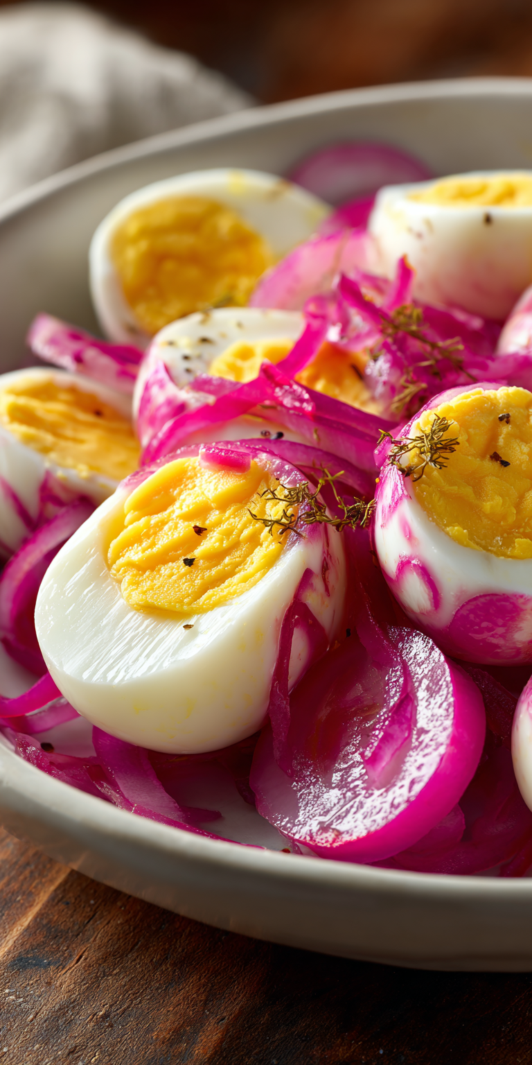 Classic Pickled Eggs served warm with cozy spices