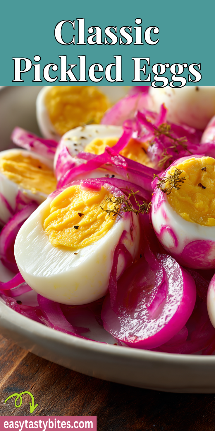 Classic Pickled Eggs served warm with cozy spices