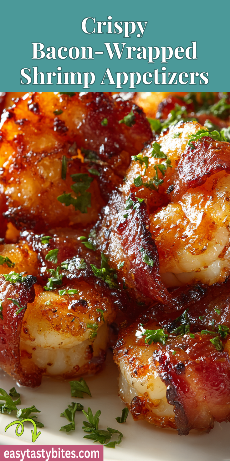 Crispy Bacon-Wrapped Shrimp Appetizers served warm with cozy spices