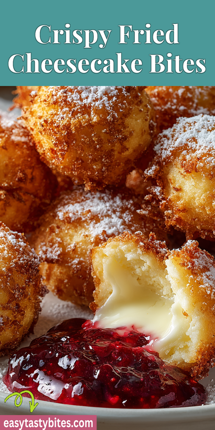Crispy Fried Cheesecake Bites served warm with cozy spices