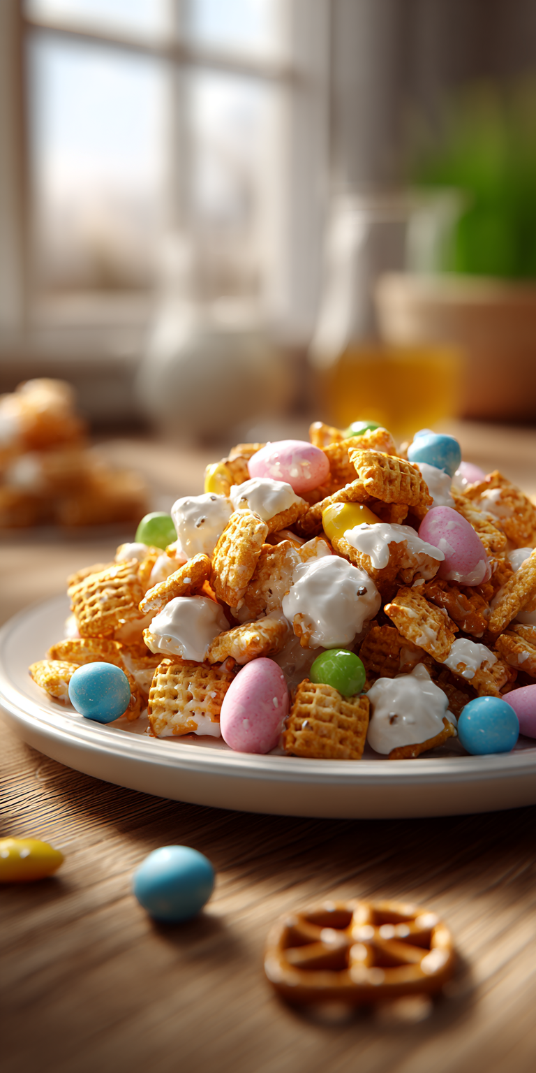 Easter Puff Corn Crunch Snack Mix Recipe