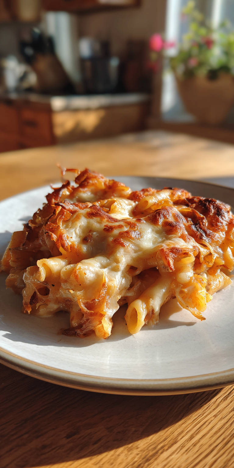French Onion Pasta Bake Recipe