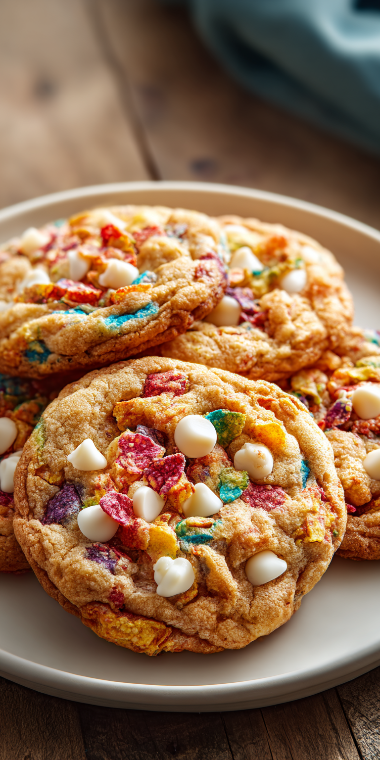 Fruity Pebbles Cookies served warm with cozy spices