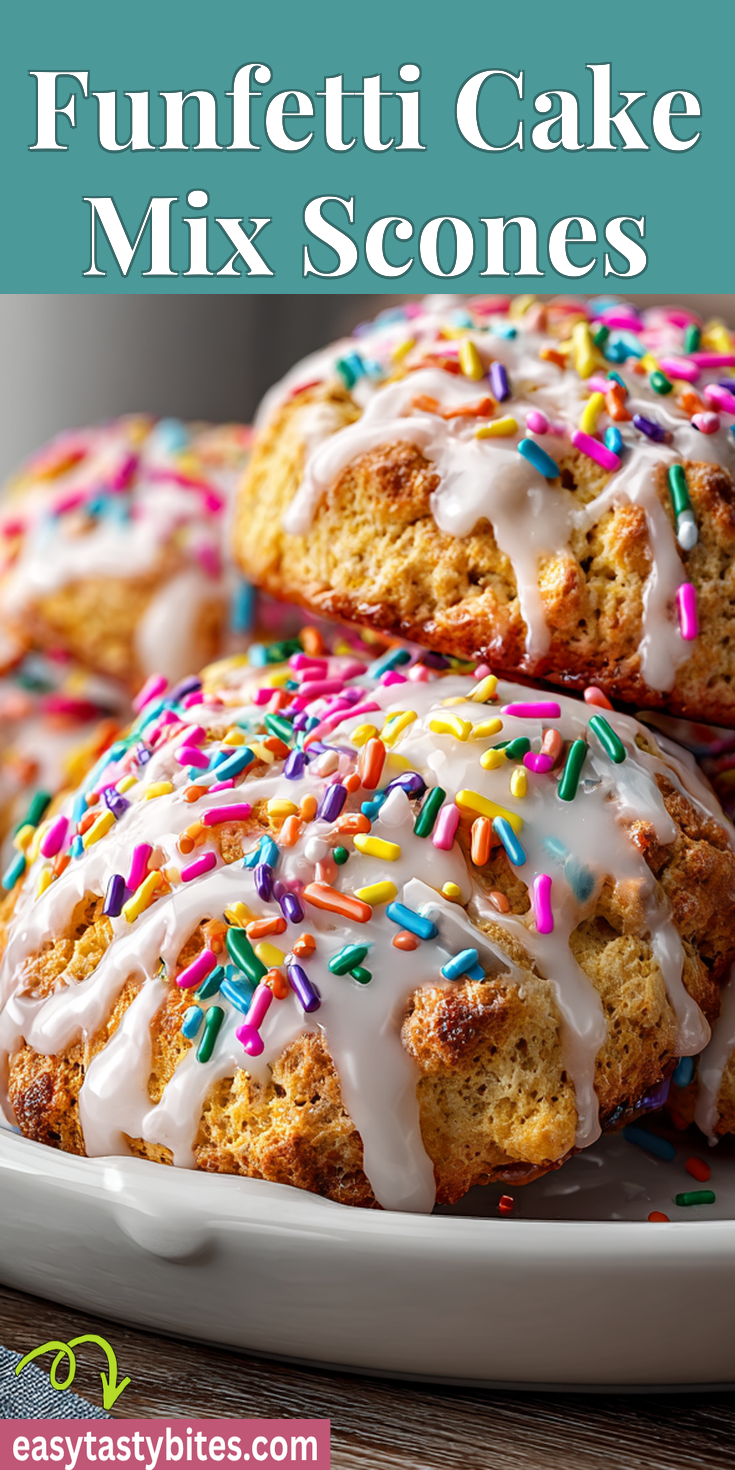 Funfetti Cake Mix Scones served warm with cozy spices