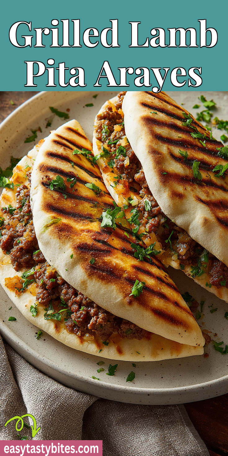 Grilled Lamb Pita Arayes served warm with cozy spices