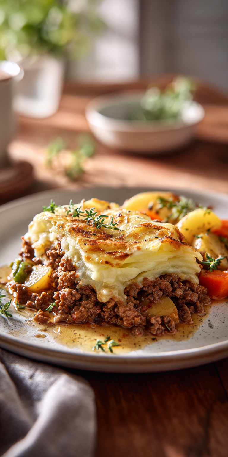 Hobo Casserole with Ground Beef served warm with cozy spices