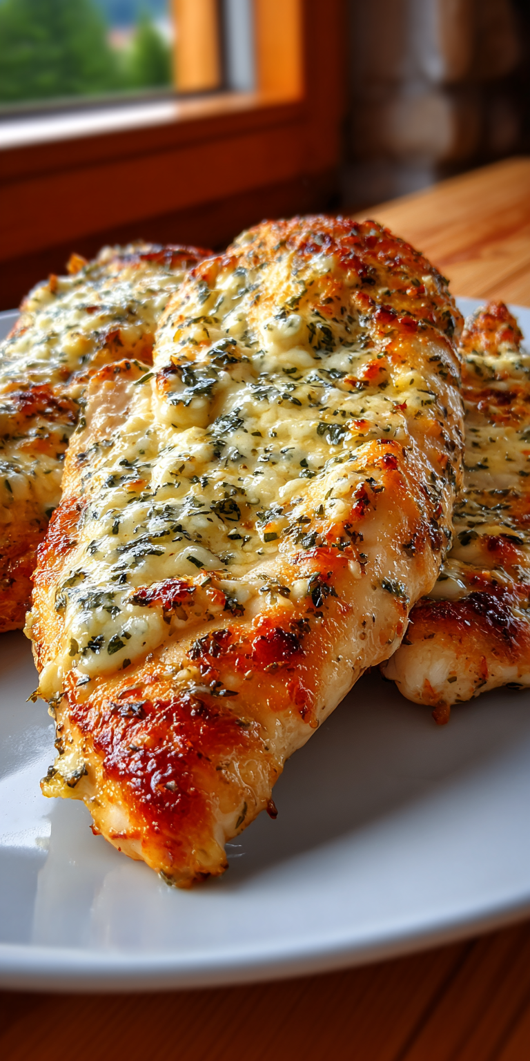 Juicy Garlic Parmesan Chicken served warm with cozy spices