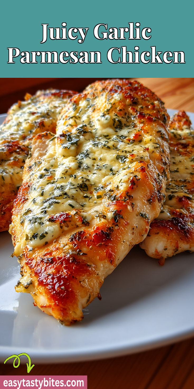 Juicy Garlic Parmesan Chicken served warm with cozy spices