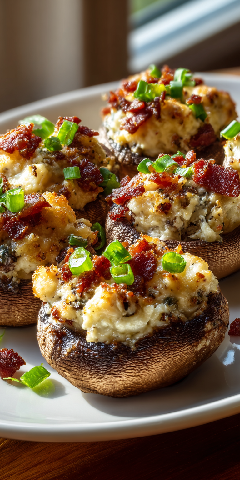 Keto Bacon Cheese Mushrooms: A Delicious Low-Carb Treat! served warm with cozy spices