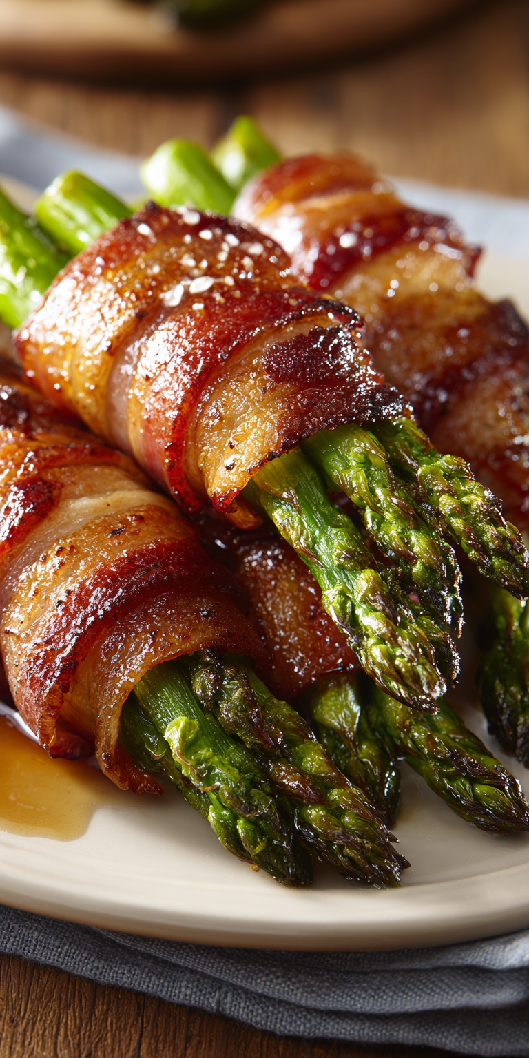 Keto Bacon Wrapped Asparagus Bundles for a Tasty Twist! served warm with cozy spices