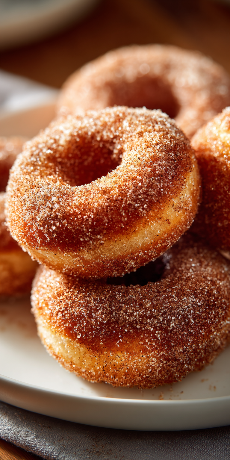 Keto Cinnamon Sugar Donut served warm with cozy spices