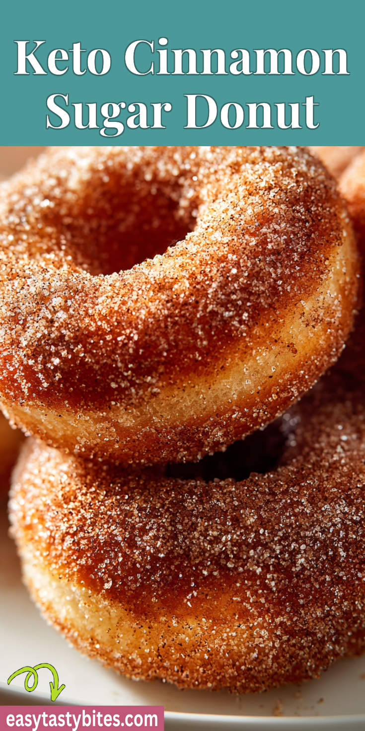 Keto Cinnamon Sugar Donut served warm with cozy spices