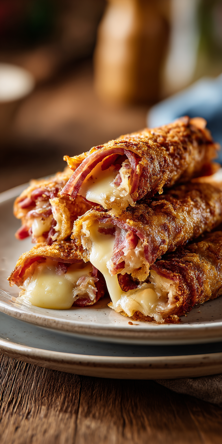 Keto Crispy Reuben Roll-Ups: A Delightfully Easy Dish! served warm with cozy spices