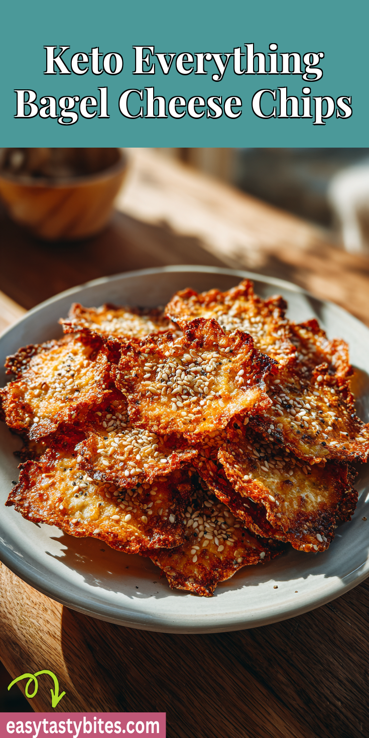 Keto Everything Bagel Cheese Chips served warm with cozy spices