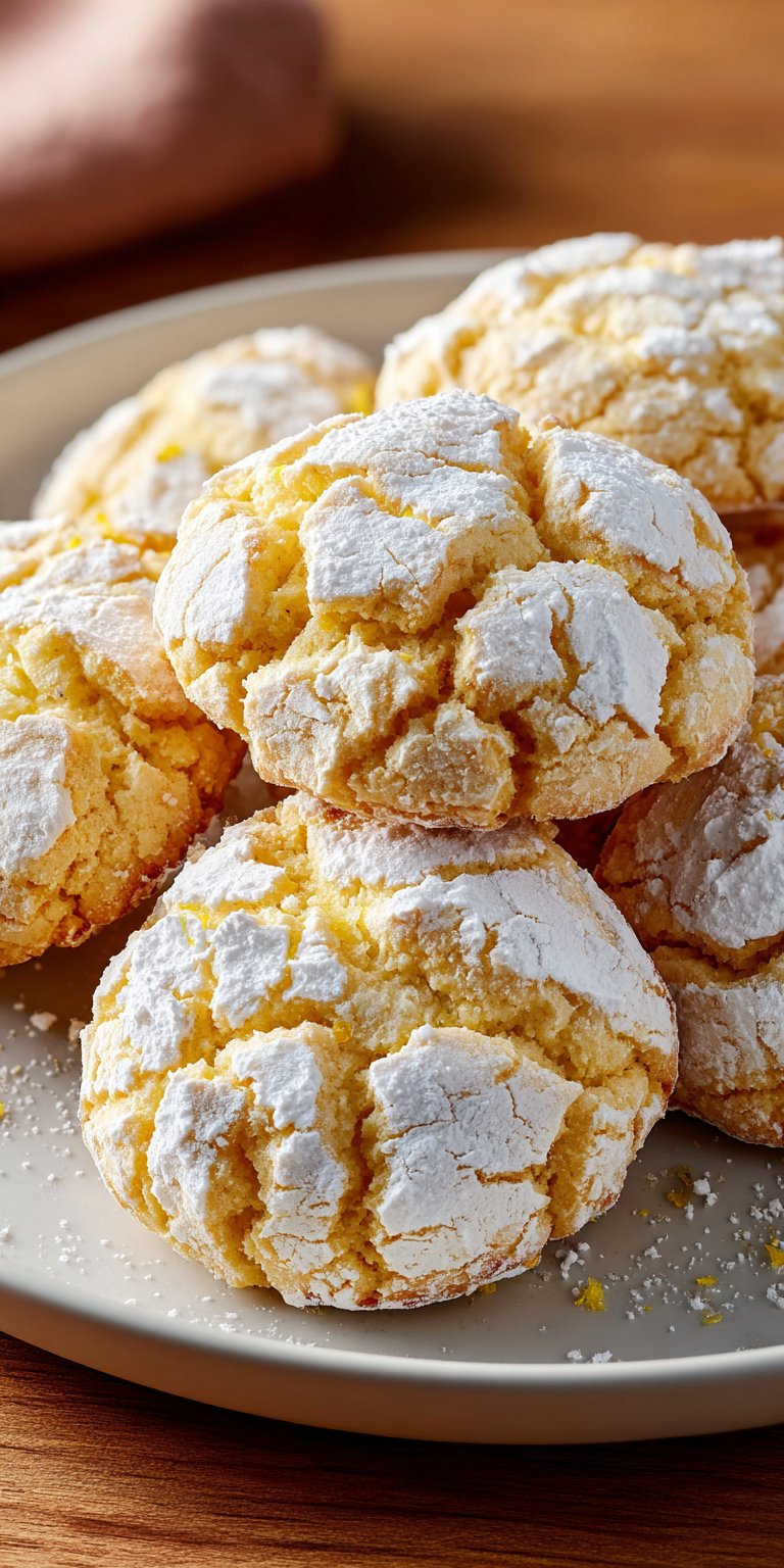 Lemon Crinkle Cookies Recipe