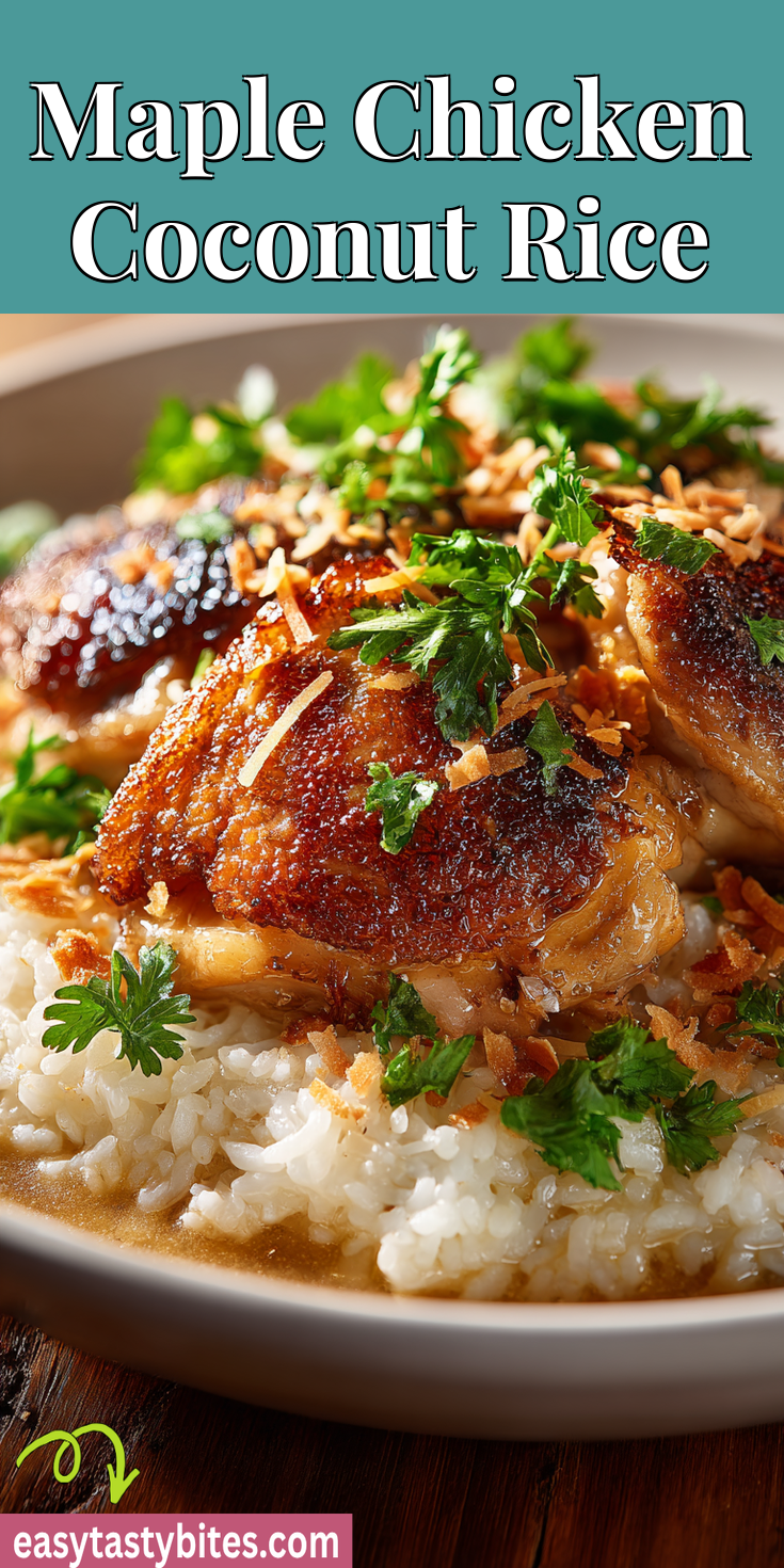 Maple Chicken Coconut Rice served warm with cozy spices