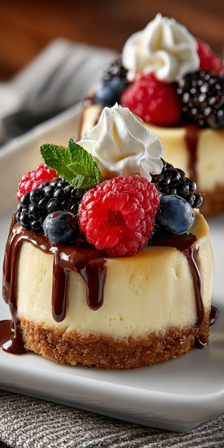 Mini Cheesecakes served warm with cozy spices