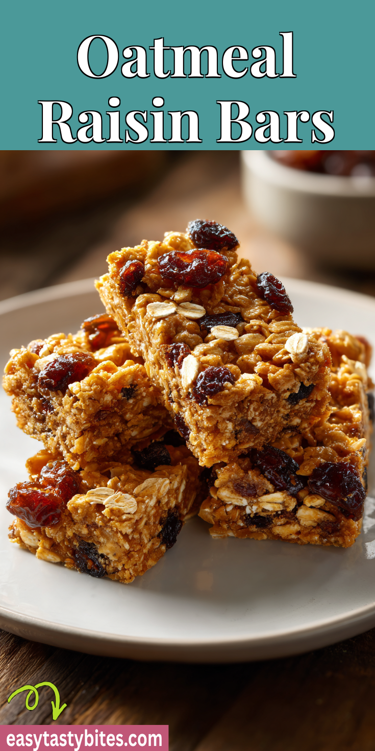 Oatmeal Raisin Bars served warm with cozy spices