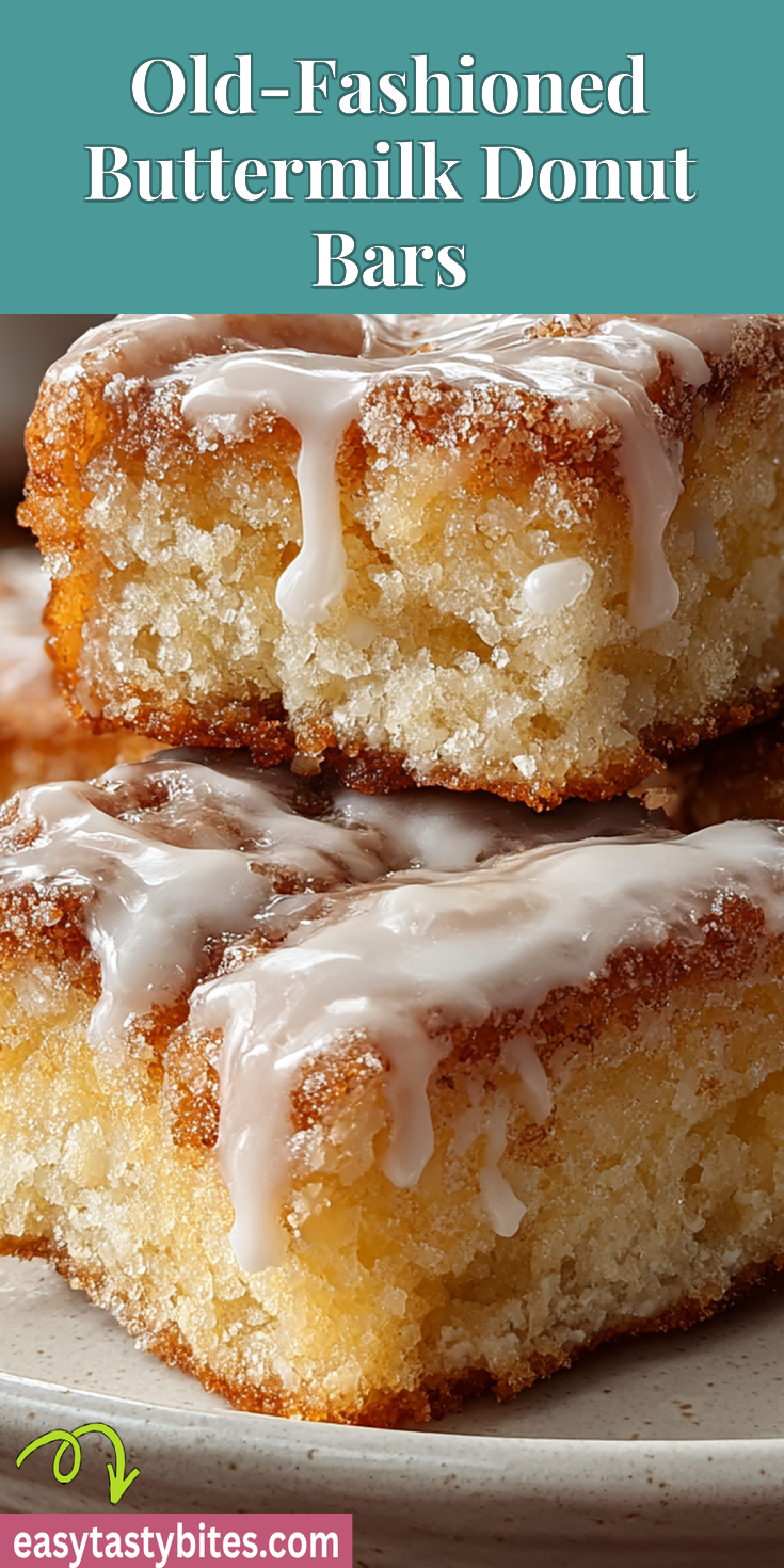 Old-Fashioned Buttermilk Donut Bars served warm with cozy spices
