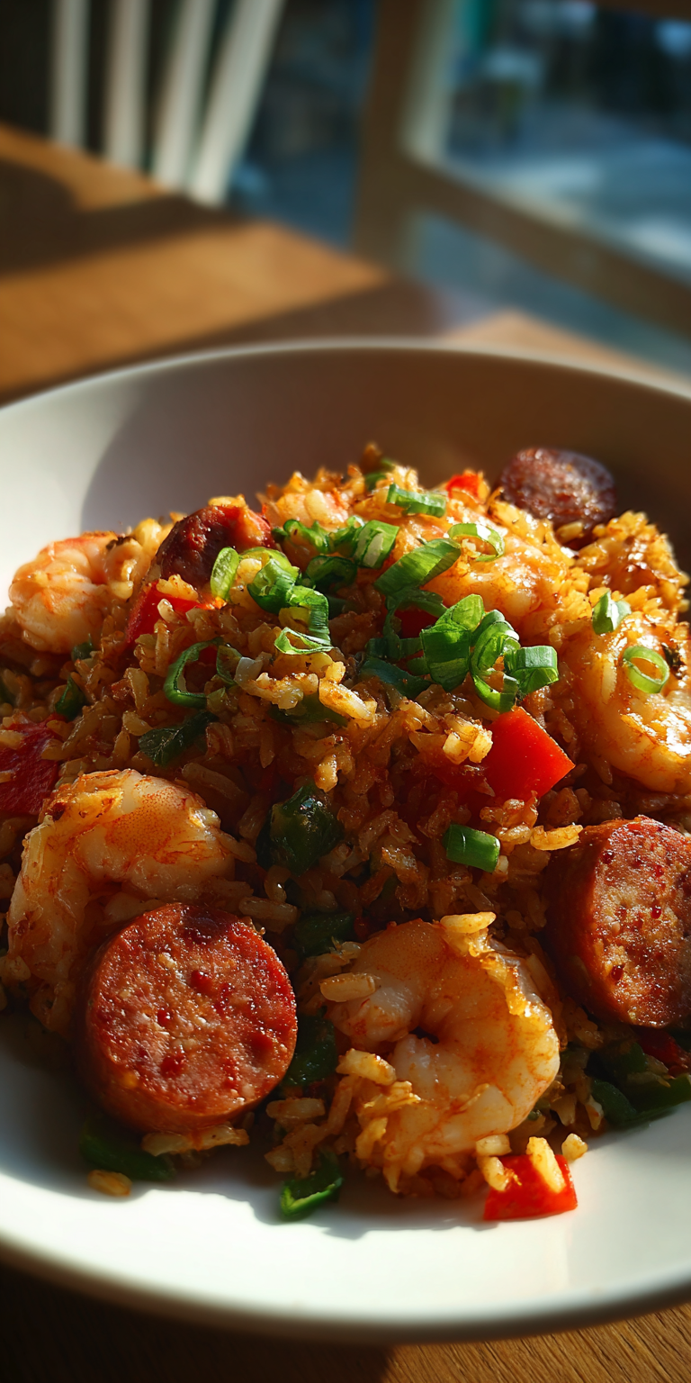 One-Pot Jambalaya served warm with cozy spices