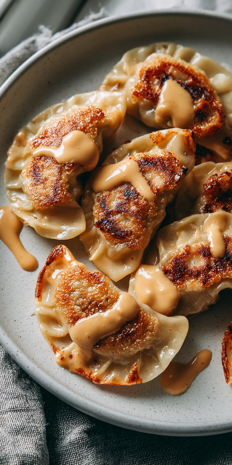 Oven-Baked Dumplings with Peanut Sauce: Delightfully Easy! served warm with cozy spices