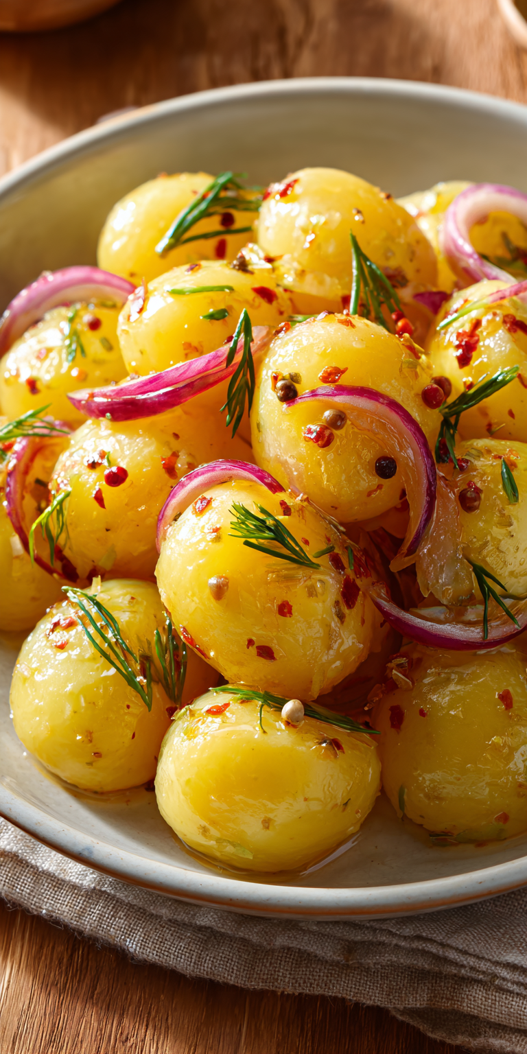 Pickled Potatoes: Discover a Tangy Delight Recipe! served warm with cozy spices